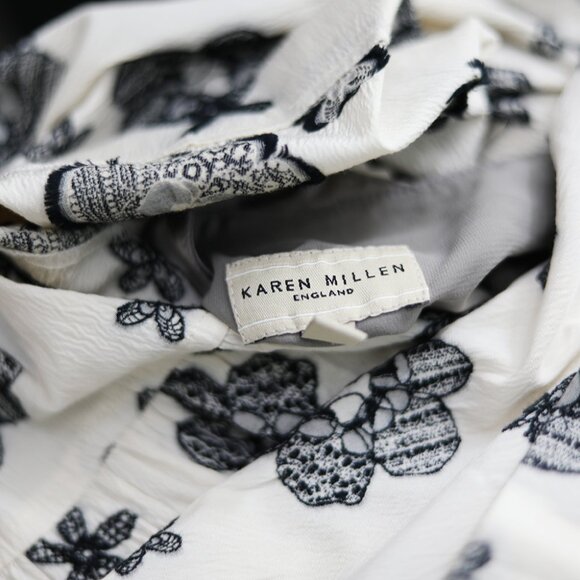Chic Karen Millen Floral Print Drop-Waist Mini Dress - Picture 3 of 4